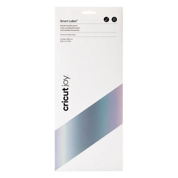 Cricut | Vinilo Permanente Escribible Smart Label | Color Plateado | 13.9cm x 33cm