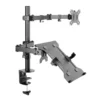 accspkspmm302.webp Soporte de escritorio para monitor + Laptop, o 2 monitores Speaka Professional SP-MM-302