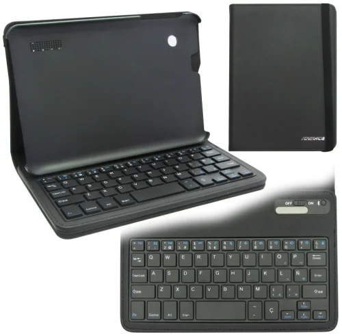 acctb7estkb.webp Estuche Advance con teclado Bluetooth, negro.