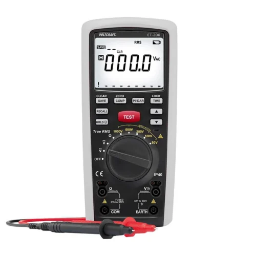 Tester de Aislamiento Digital (MegaÃ³hmetro) VOLTCRAFT ET-200 50V/100V/250V/500V/1000V/20GΩ
