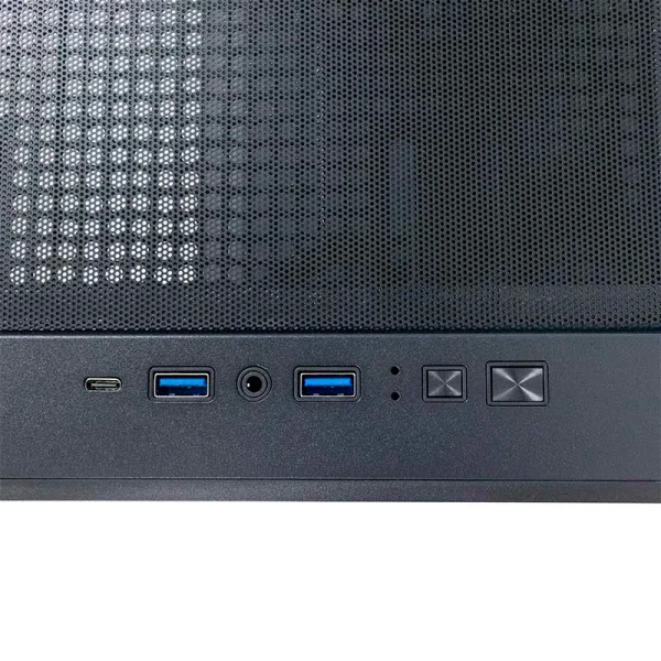 Case sin fuente gamer TEROS TE-1323G, ITX, M-ATX, ATX, 3.5 y 2.5 , negro