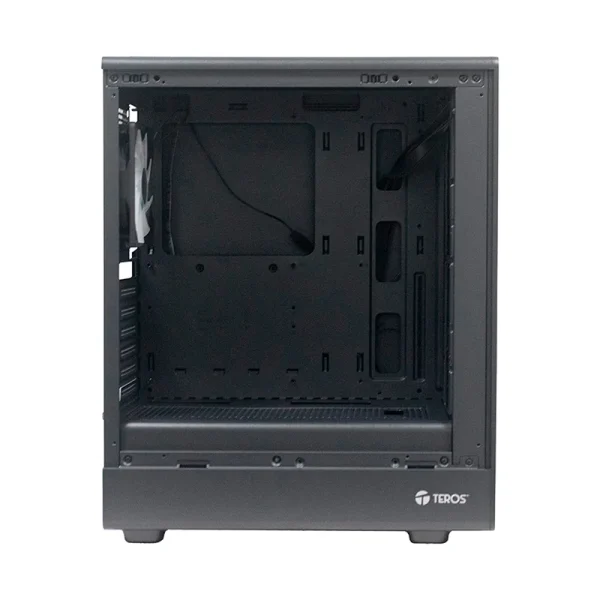 Case sin fuente gamer TEROS TE-1323G, ITX, M-ATX, ATX, 3.5 y 2.5 , negro