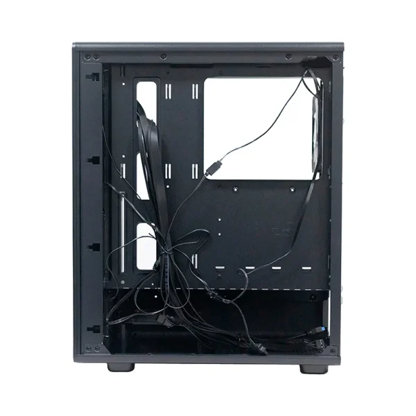 Case sin fuente gamer TEROS TE-1323G, ITX, M-ATX, ATX, 3.5 y 2.5 , negro