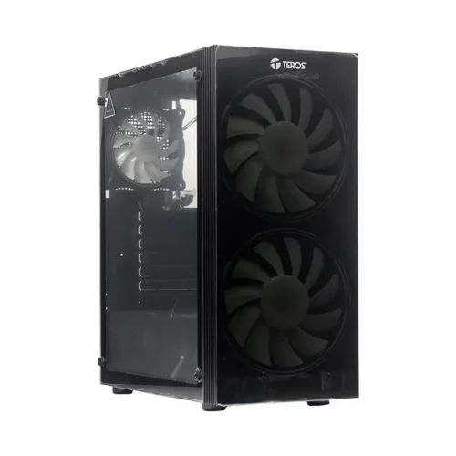 Case sin fuente gamer TEROS TE-1333G, ITX, M-ATX, ATX, 3.5 y 2.5 , negro