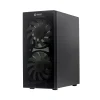 Case sin fuente gamer TEROS TE-1333G, ITX, M-ATX, ATX, 3.5 y 2.5 , negro