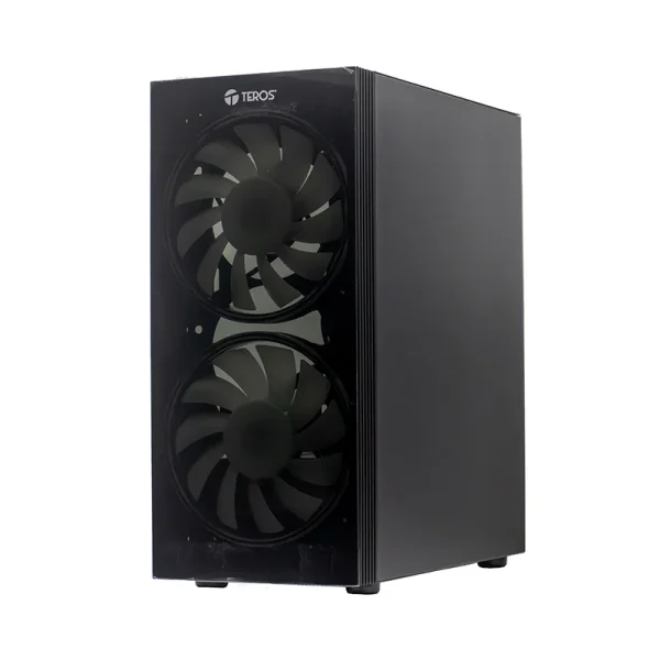 Case sin fuente gamer TEROS TE-1333G, ITX, M-ATX, ATX, 3.5 y 2.5 , negro