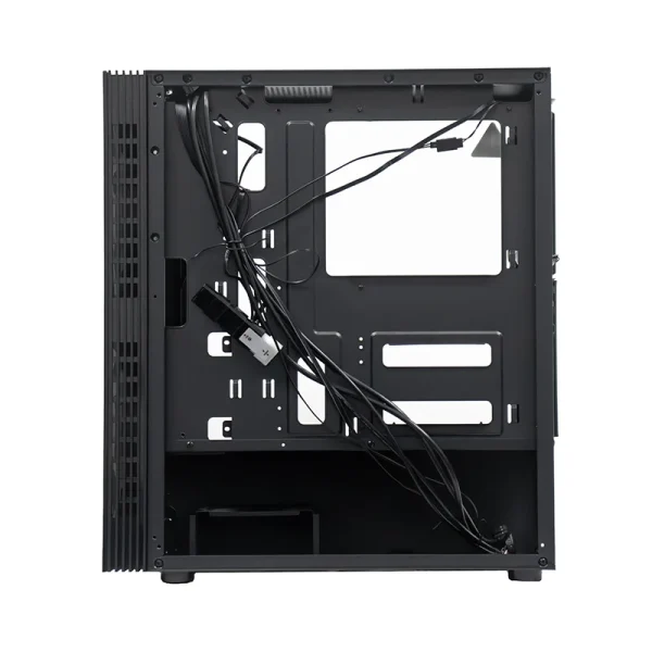 Case sin fuente gamer TEROS TE-1333G, ITX, M-ATX, ATX, 3.5 y 2.5 , negro