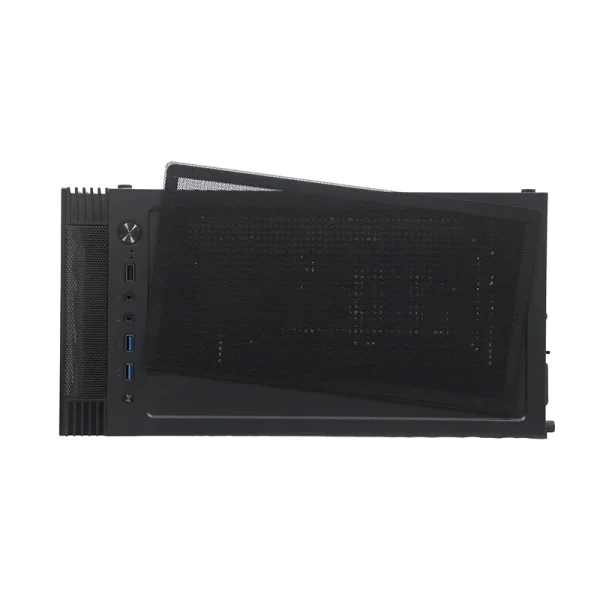 Case sin fuente gamer TEROS TE-1333G, ITX, M-ATX, ATX, 3.5 y 2.5 , negro