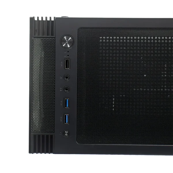 Case sin fuente gamer TEROS TE-1333G, ITX, M-ATX, ATX, 3.5 y 2.5 , negro
