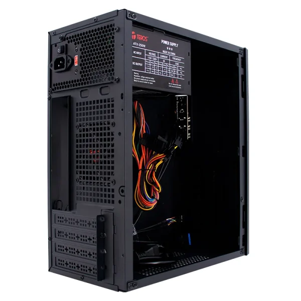Case TEROS TE-1035S, Mini Tower ATX, 250 W, USB 3.0 / 2.0, audio HD, negro