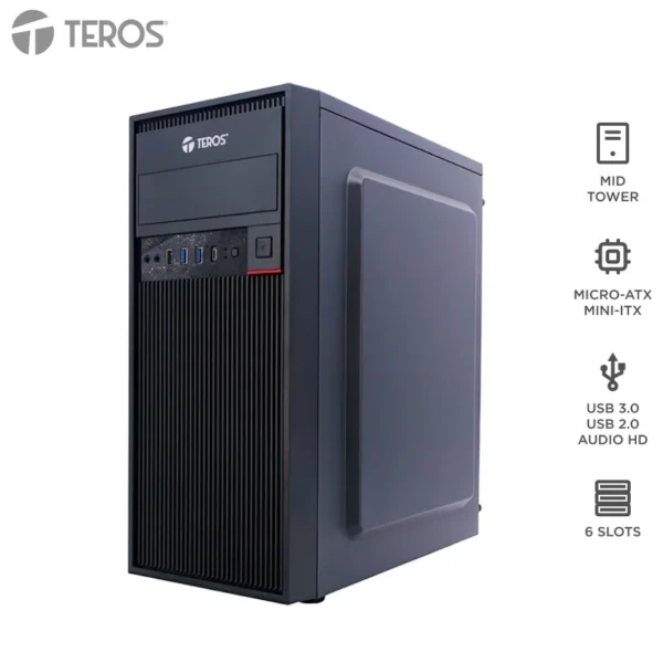 csm45bkte1319g.webp Case Gamer Teros TE-1319G, Mid Tower, 450W, USB 3.0 / 2.0, Audio, Negro