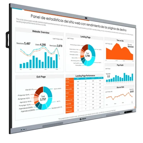 Pantalla Táctil Interactiva Teros TE-8614W, 85.6 D- LED (3840 x 2160),LAN , WLAN, BT5