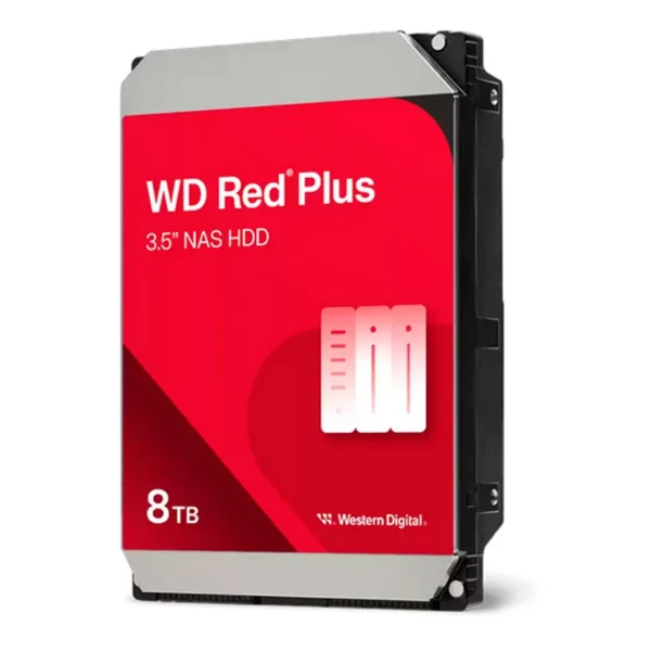 Disco Duro Western Digital Red Plus NAS, WD80EFPX 8TB SATA 6Gb/s 5640RPM 3.5 256MB Caché