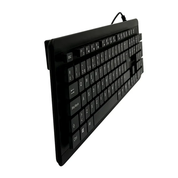 Teclado lavable TEROS TE-4065N, IPX7, USB, negro
