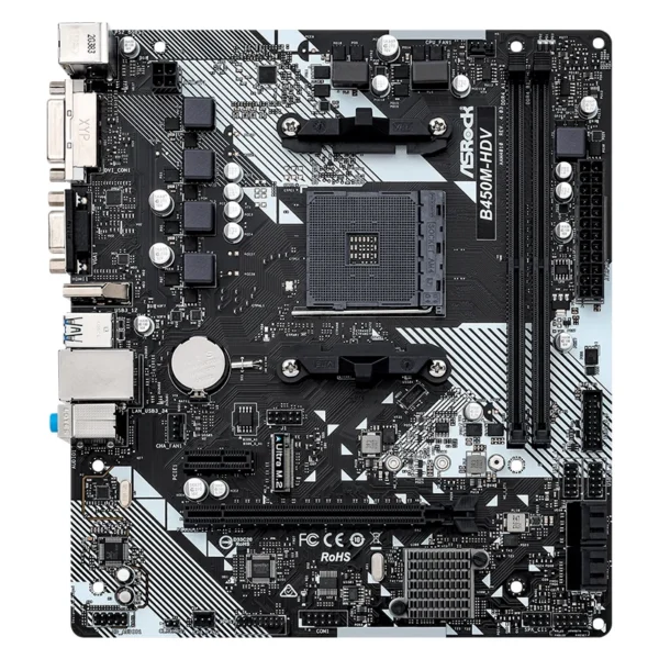 mbarb450mhdvr4.webp Motherboard ASROCK B450M-HDV R4.0, Chipset AMD B450, Socket AMD AM4, mATX
