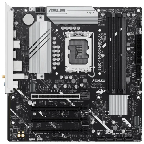 mbasb860mmxgmax.webp Motherboard ASUS B860M MAX GAMING AX, Chipset Intel B860, LGA 1851, DP, mATX