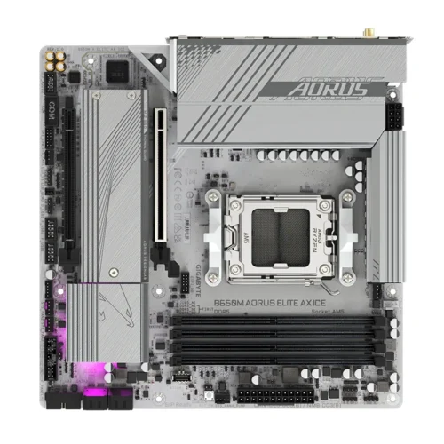 mbgbb650maelaxi.webp Motherboard Gigabyte B650M AORUS ELITE AX ICE, Chipset AMD B650, Socket AMD AM5, mATX