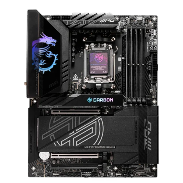 mbmsx870ecarbwf.webp Motherboard MSI MPG X870E CARBON WIFI, Chipset AMD X870E, Socket AMD AM5, ATX