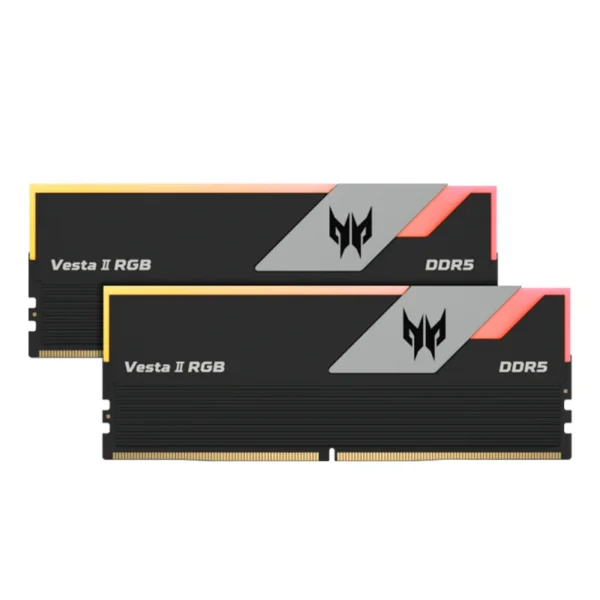 me32prbl9bwr378.webp Memoria U-DIMM Predator Vesta II RGB, 32GB (2x16GB) DDR5-6000MHz, PC5-48000, CL32, 1.35V.