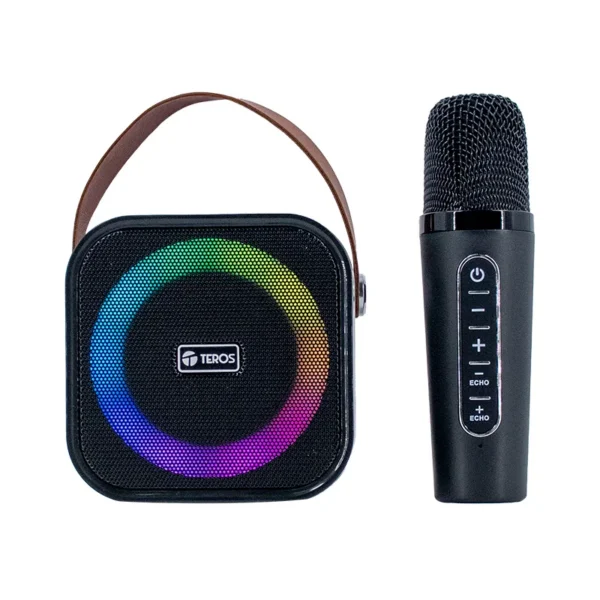 mmspte6013n.webp Parlante Karaoke Inalámbrico TEROS TE-6013N, BT 5.4, 10W, USB, Iluminación LED