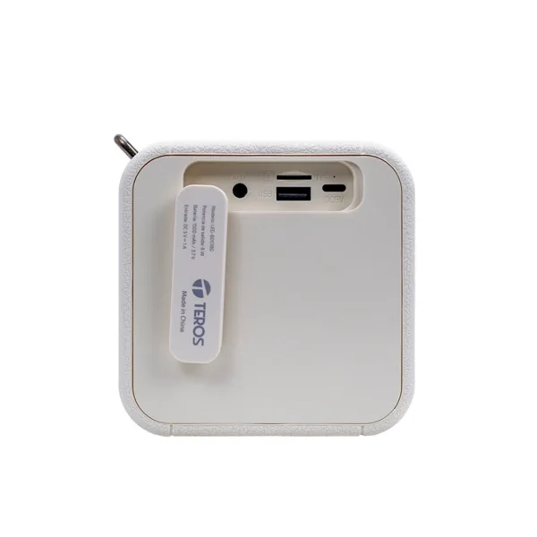 mmteleg6051bg_4.webp Parlante inalámbrico TEROS Legacy 6051, 8W, BT 5.3, 1500 mAh, USB, TF, Aux, Beige