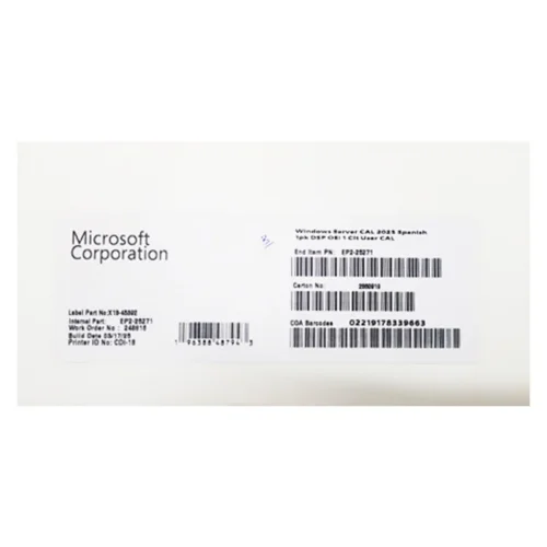 Microsoft Windows Server CAL 2025 1PK USER CAL (EP2-25271)
