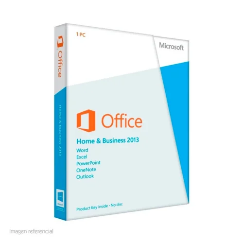 Software Microsoft Office Home and Business 2013, español, DVD.