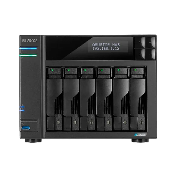 nasas6706tv2.webp Servidor NAS ASUSTOR LOCKERSTOR 6 Gen2+ (AS6706T v2), Celeron N5105/QC/10nm, 8GB RAM DDR4