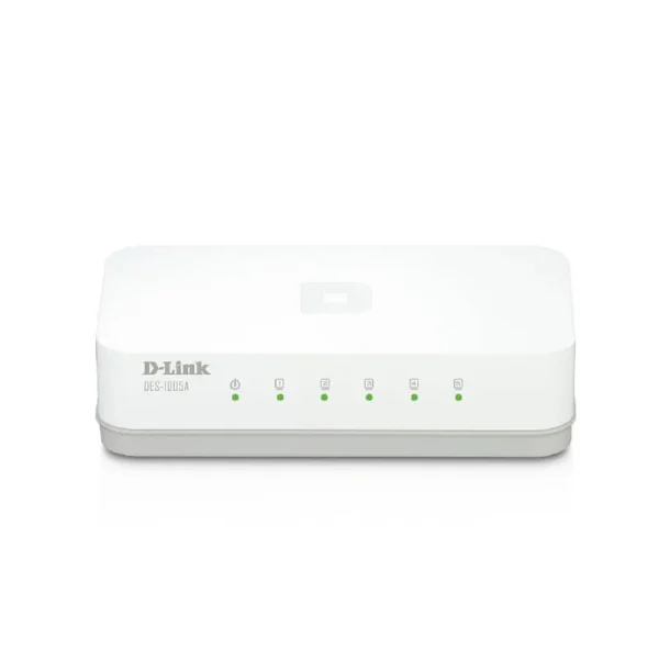 nwdldes1005a.webp Switch D-Link DES-1005A, 5 RJ-45 10/100 Mbps, Auto MDI/MDI-X, Presentación en caja.