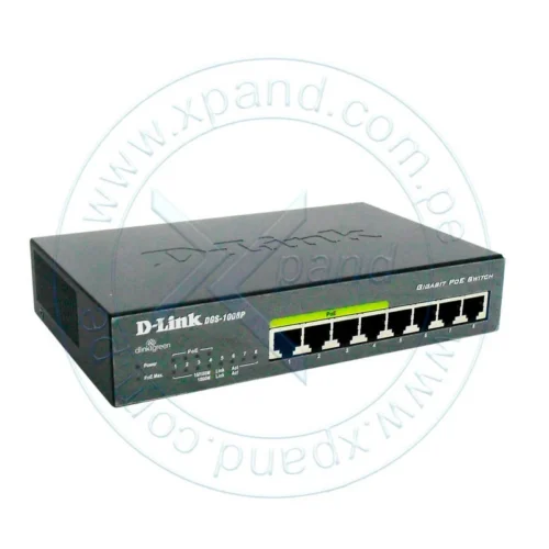 Switch D-Link DGS-1100-08P, Capa 2, 8 puertos RJ-45 LAN GbE, PoE, Auto MDI/MDIX.