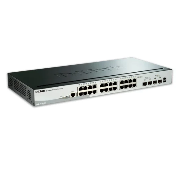 nwdldgs1510-28p.webp Switch administrable D-Link SmartPro DGS-1510, 24 LAN GbE, 2 1G-SFP, 2 10G-SFP+.