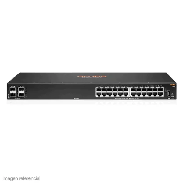 Switch Aruba 6100 24G 4SFP+ / 24 x Puertos 10/100/1000BASE-T / 4 x puertos 1G/10G SFP