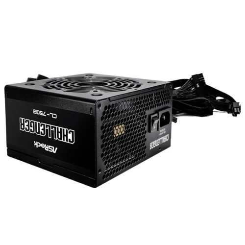 Fuente de alimentación Asrock, 750W, ATX, 80 Plus Bronze.