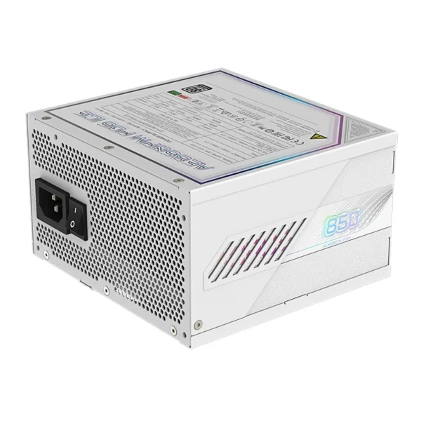 psgbae850pmpg5i_3.webp Fuente de alimentación Gigabyte GP-AE850PM PG5 ICE, 850W, 80 PLUS Platinum, Formato ATX.