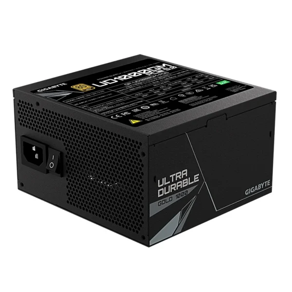psgbud1000gmpg5.webp Fuente de alimentación Gigabyte UD1000GM PG5, 1000W, 80 PLUS Gold Certified, Formato ATX.