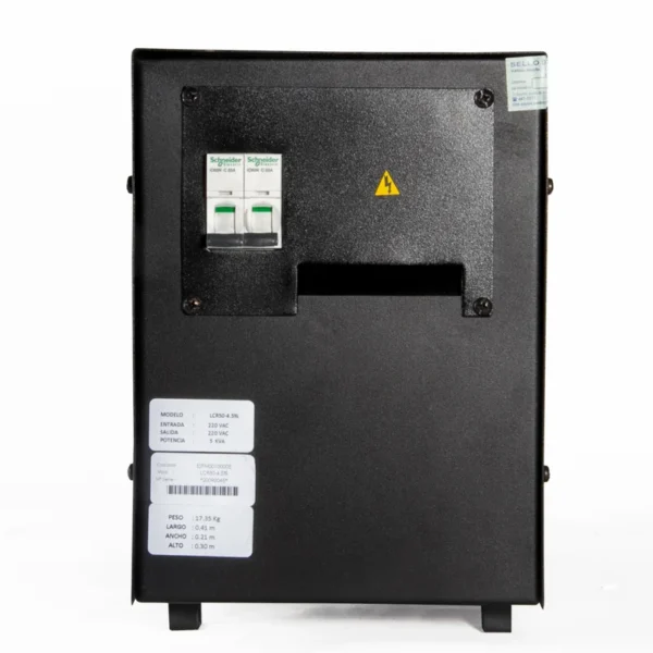 psstie60_2.webp Estabilizador ELISE - IEDA POWER SAFE LCR60-4.5%, Solido, Monofásico, 6.0KVA.