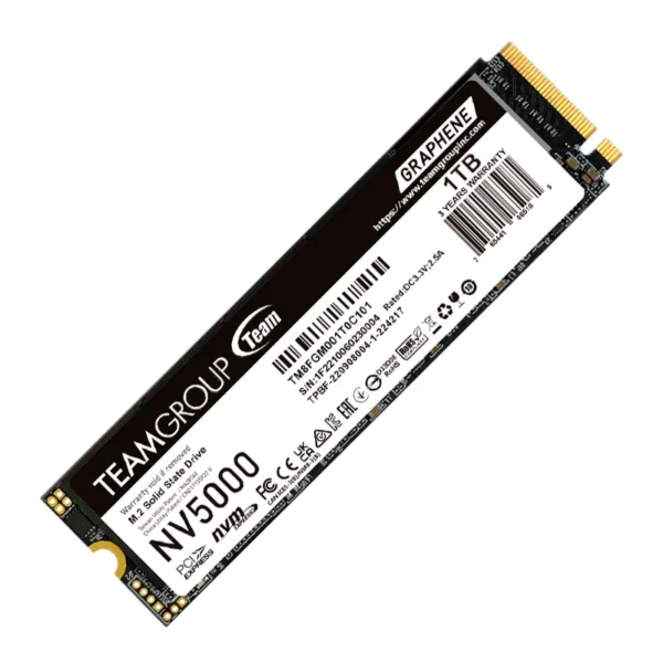 ssd1ttgnv5000p4.webp Unidad de estado solido TEAMGROUP NV5000 M.2 PCIe 4.0 SSD M.2 1TB, PCIe Gen4x4 con NVMe