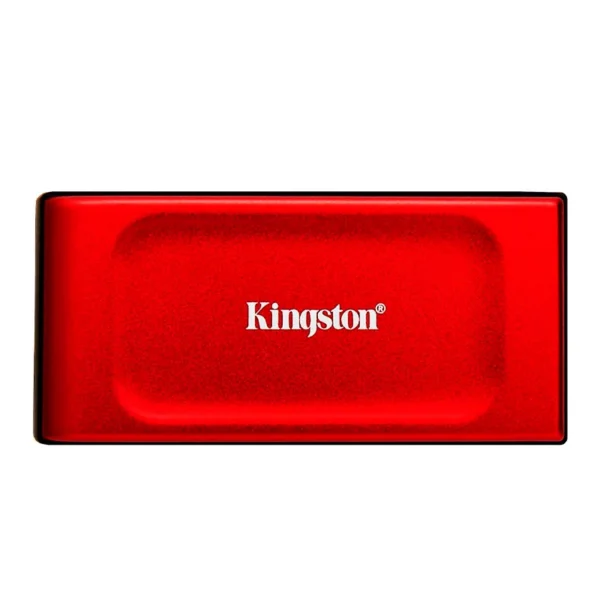 ssdktxs1000r2tb.webp Unidad en estado sólido externa Kingston XS1000, 2TB, USB 3.2 Gen 2 Tipo-C, Color Rojo