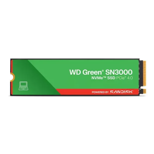 ssdwds100t4g0e.webp Unidad en estado solido WD Green SN3000 NVMe 1TB M.2 2280, PCIe Gen 4.0 x4, NVMe
