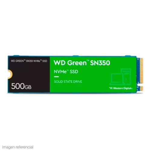 ssdwds500g2g0c.webp Unidad en estado solido Western Digital Green SN350 NVMe, 500GB M.2 2280