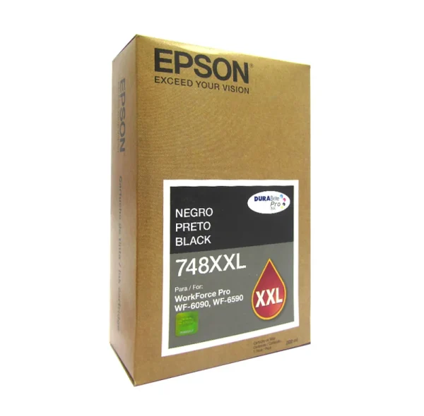 stept748xxl120.webp Cartucho de Tinta Color Negro, Extra Alta Capacidad, Epson 748XXL.