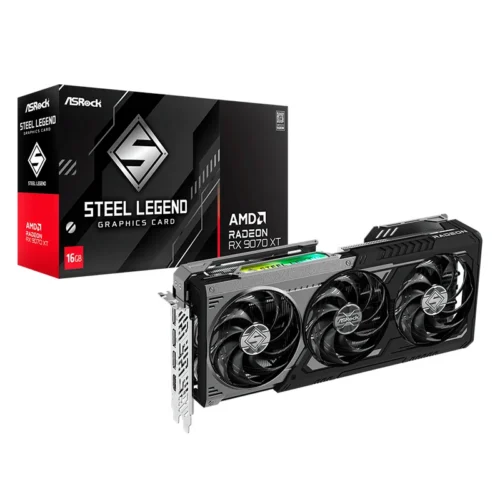 vd16arrx907xtsd.webp Tarjeta de video AMD Radeon RX 9070 XT Steel Legend Dark 16GB, 16 GB GDDR6, PCI-E 5.0