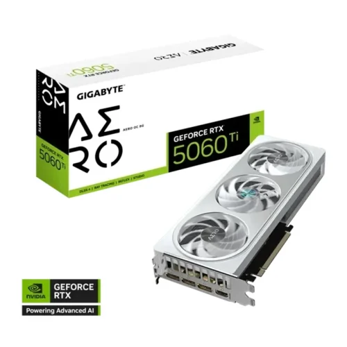 Tarjeta de video GIGABYTE GeForce RTX 5060 Ti AERO OC 8G, 8GB GDDR7, PCIe Gen 5.0